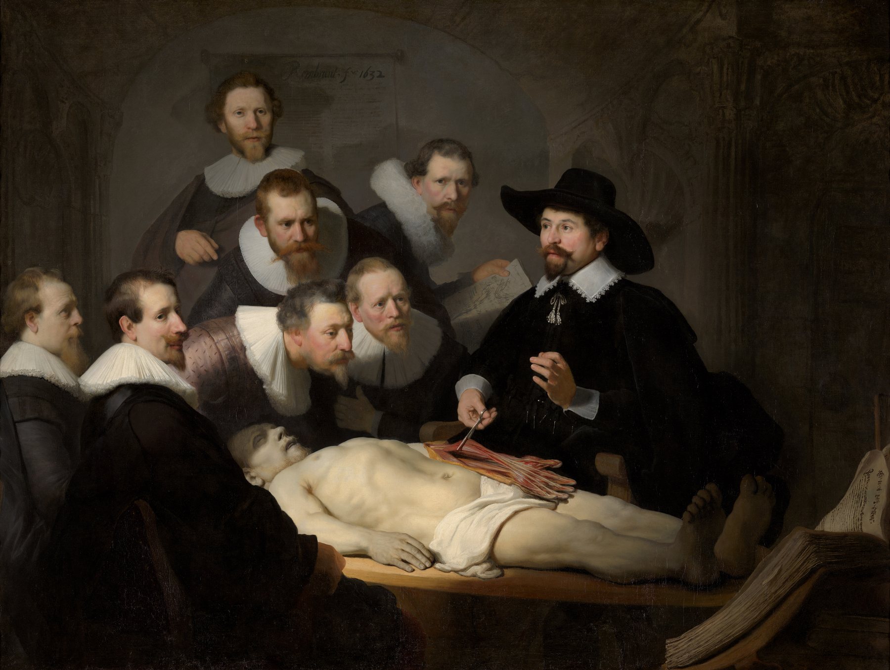 The Anatomy Lesson of Dr. Nicolaes Tulp, Rembrandt van Rijn
