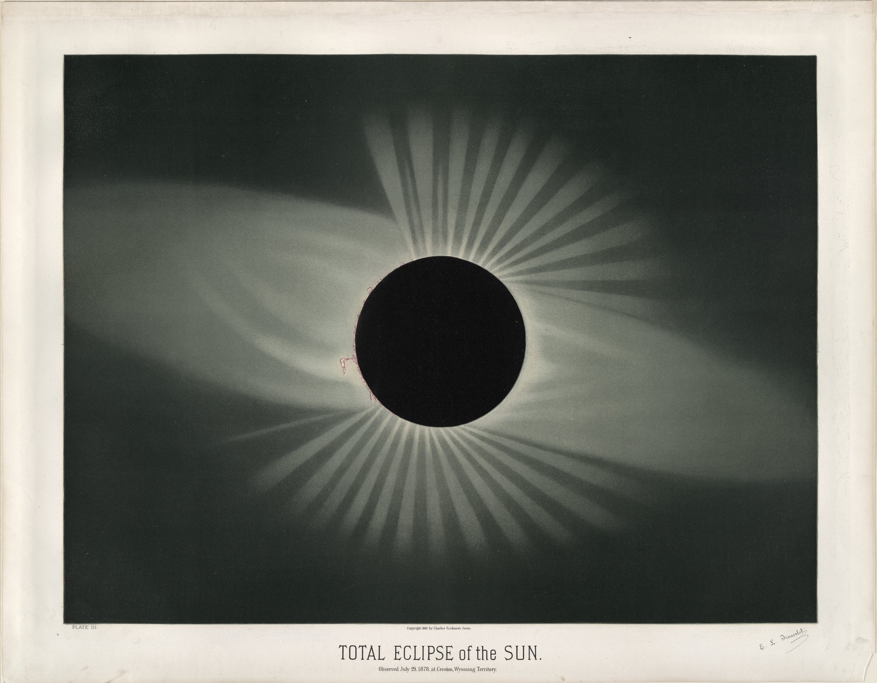 Total Solar Eclipse of 29 July 1878, Étienne Léopold Trouvelot