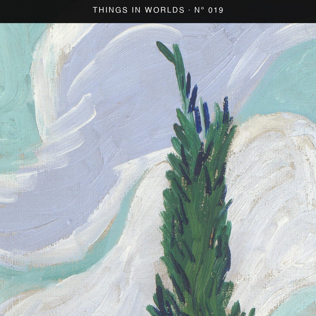 Detail of Wheat Field with Cypresses